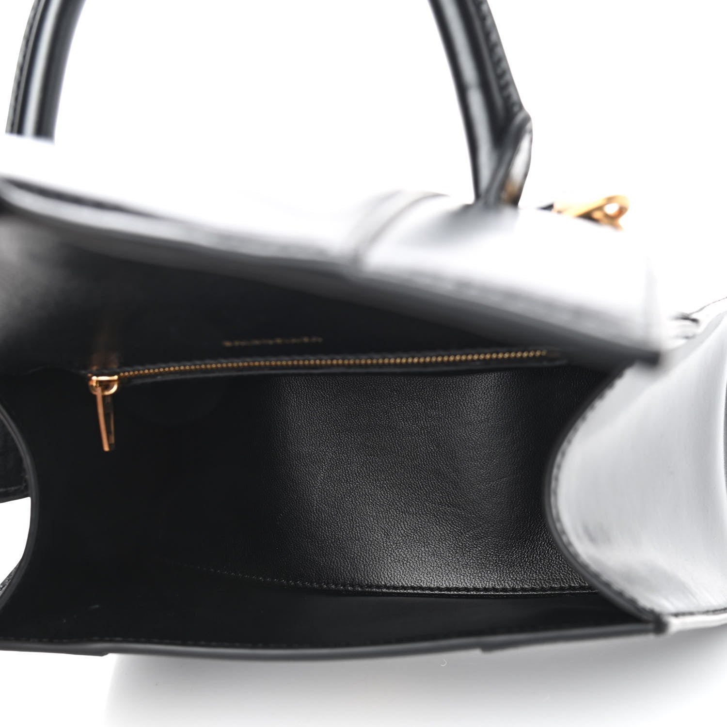 Balenciaga Shiny Box Calfskin Small Hourglass Top Handle Bag Black 7 of 10