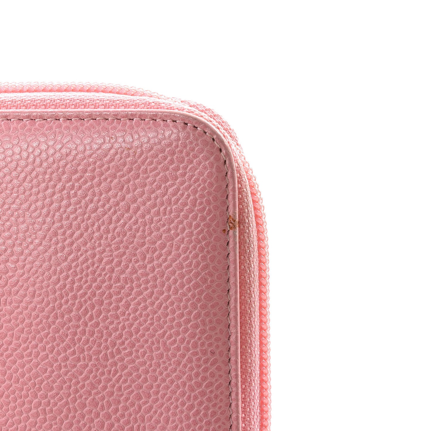 Caviar Large Timeless CC Zip Around Wallet Pink