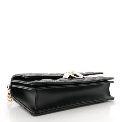 Christian Dior Lambskin Cannage Miss Dior Chain Pouch Black 4 of 11