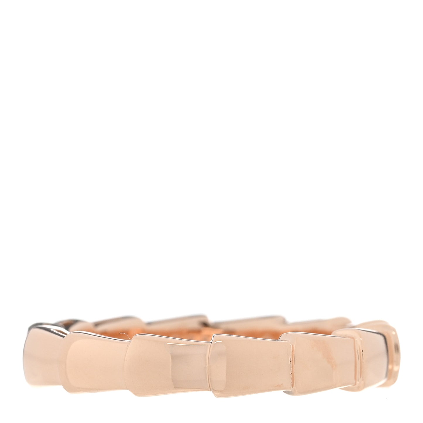 18K Rose Gold Serpenti Viper Band Ring 52 6