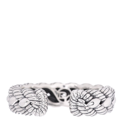 David Yurman Stainless Steel Sterling Silver Woven Cable Cuff Bracelet 1 of 4