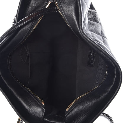 Chanel Patent Goatskin Quilted Medium Gabrielle Hobo Black 5 of 8