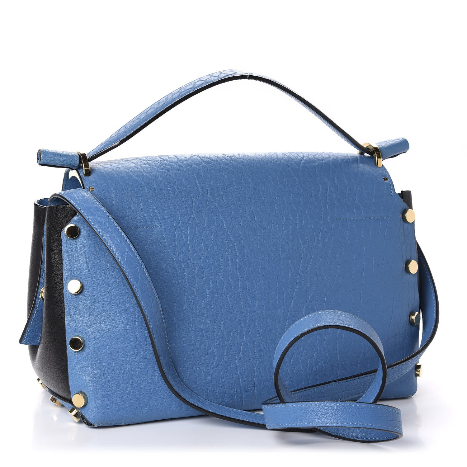 Jimmy Choo Grainy Calfskin Small Lockett Shoulder Bag Blue 3 of 12