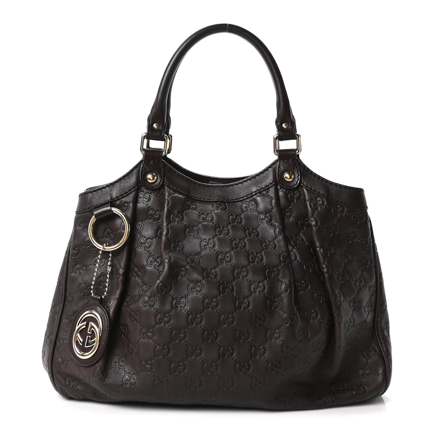 Guccissima Medium Sukey Tote Chocolate