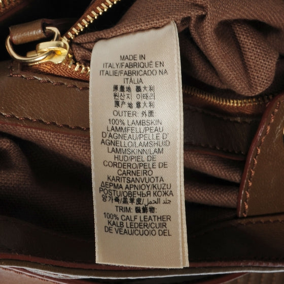 Burberry Stitched Leather Bridle Calfskin Tote Dark Tan 8 of 10