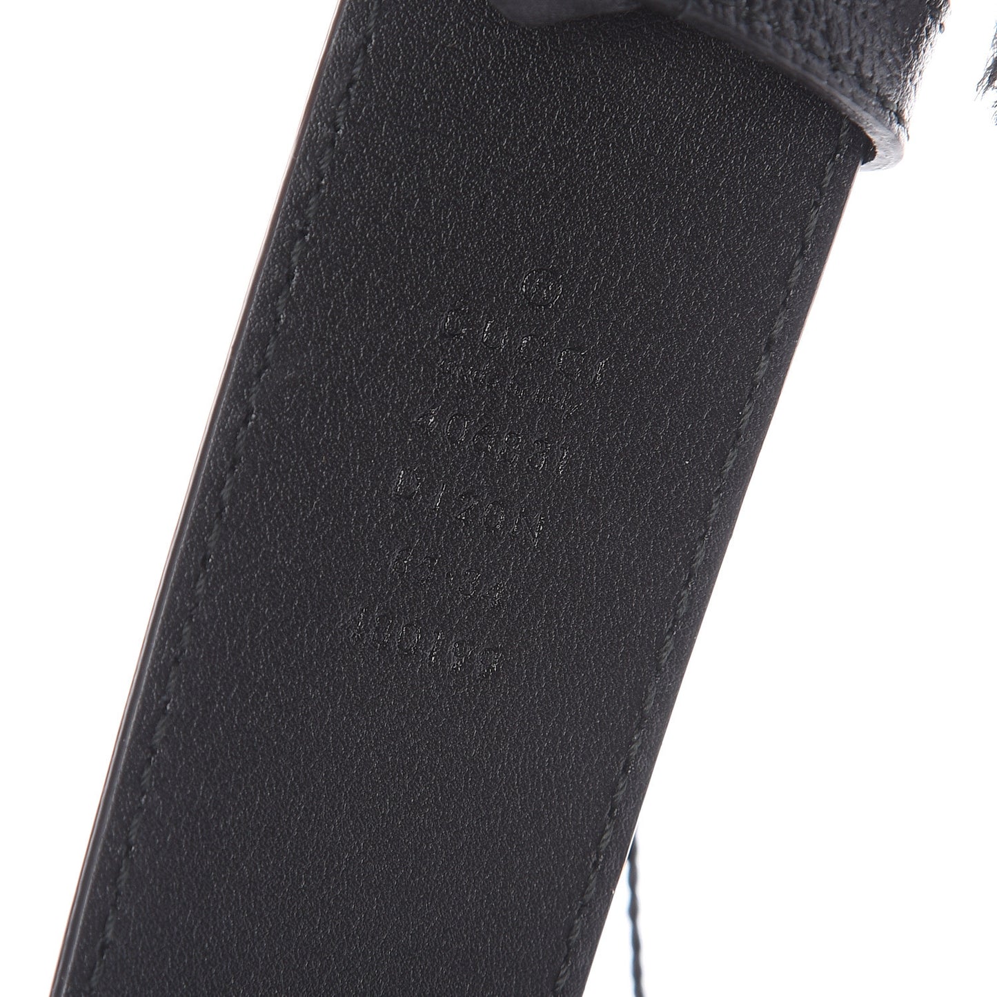 Textured Dollar Calfskin Nickel Double G 40mm Belt 85 34 Black