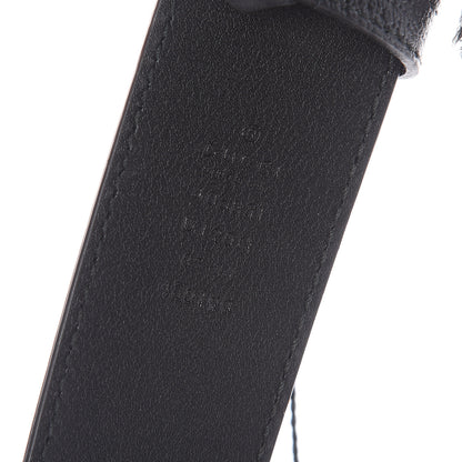 Gucci Textured Dollar Calfskin Nickel Double G 40mm Belt 85 34 Black 4 of 6