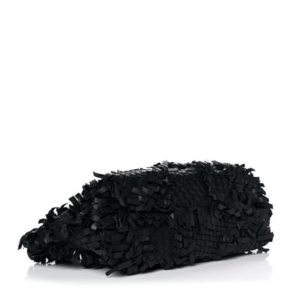 Bottega Veneta Nappa Intrecciato Patchwork Frayed Tote Black 4 of 9