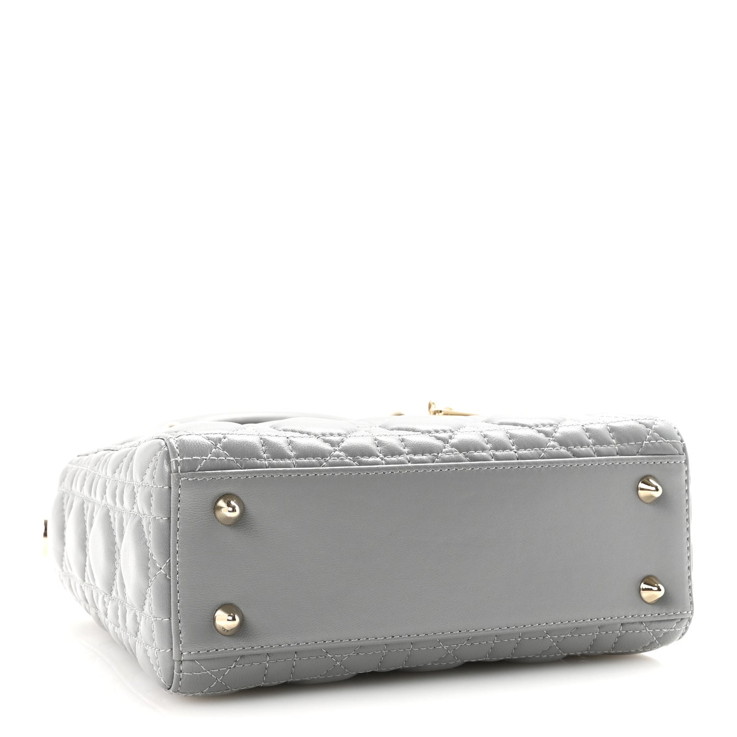 Lambskin Cannage Small My Lucky Badges My Lady Dior Grey