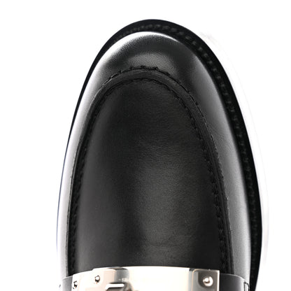 Hermes Calfskin Womens Hot Loafer 37 Black 9 of 15