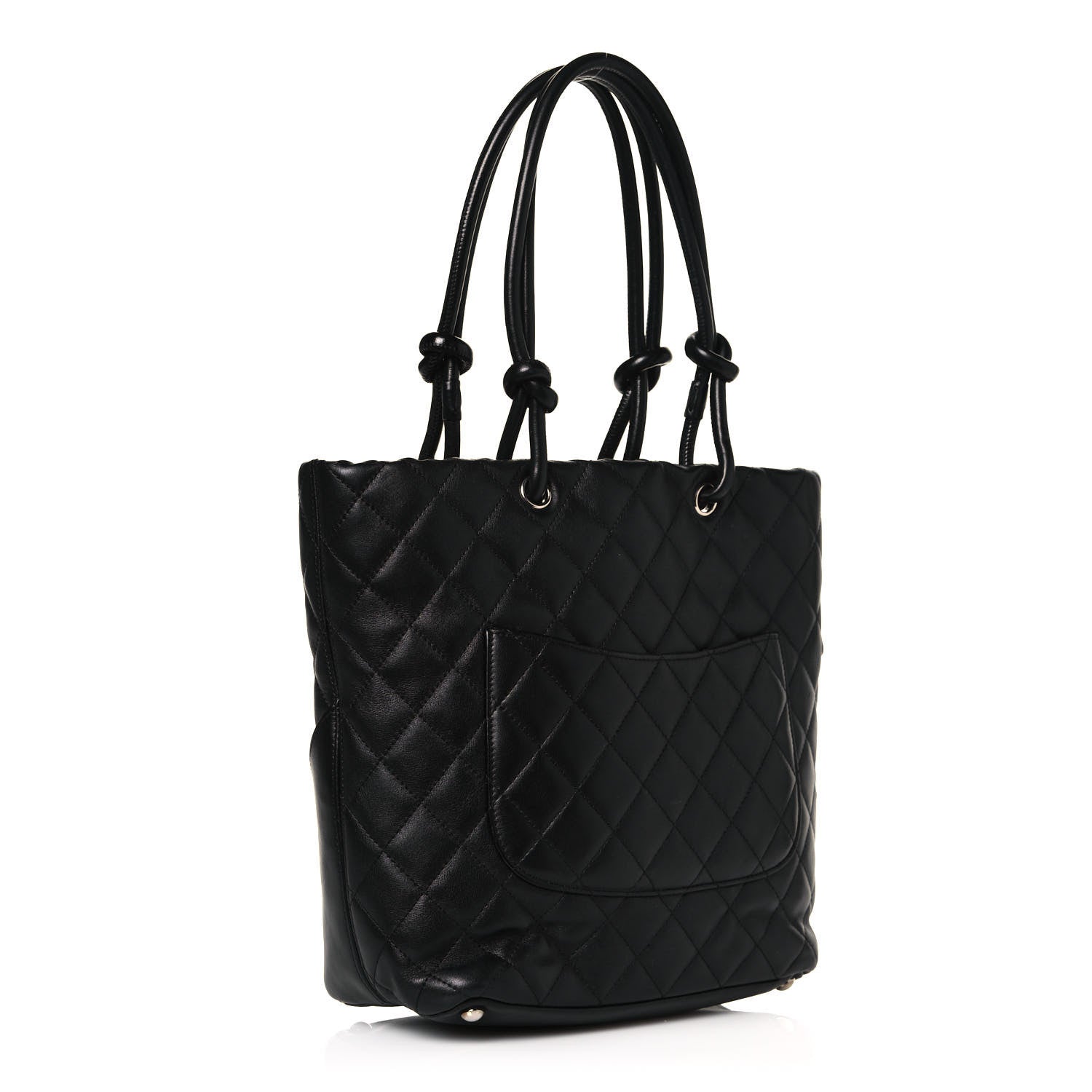 Chanel Calfskin Quilted Medium Cambon Tote Black White 3 of 17