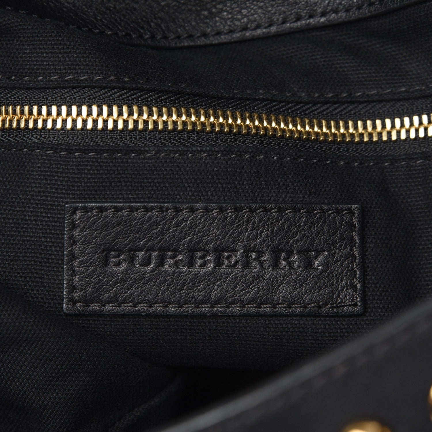 Burberry Canvas Mega Check Studded Medium Ashby Bucket Bag Black 7 of 8