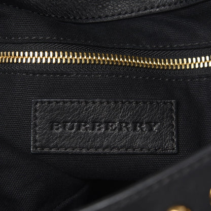 Burberry Canvas Mega Check Studded Medium Ashby Bucket Bag Black 7 of 8