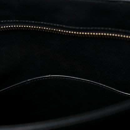 Saint Laurent Grain De Poudre Matelasse Chevron Medium Tribeca Shopping Bag Black 13 of 15