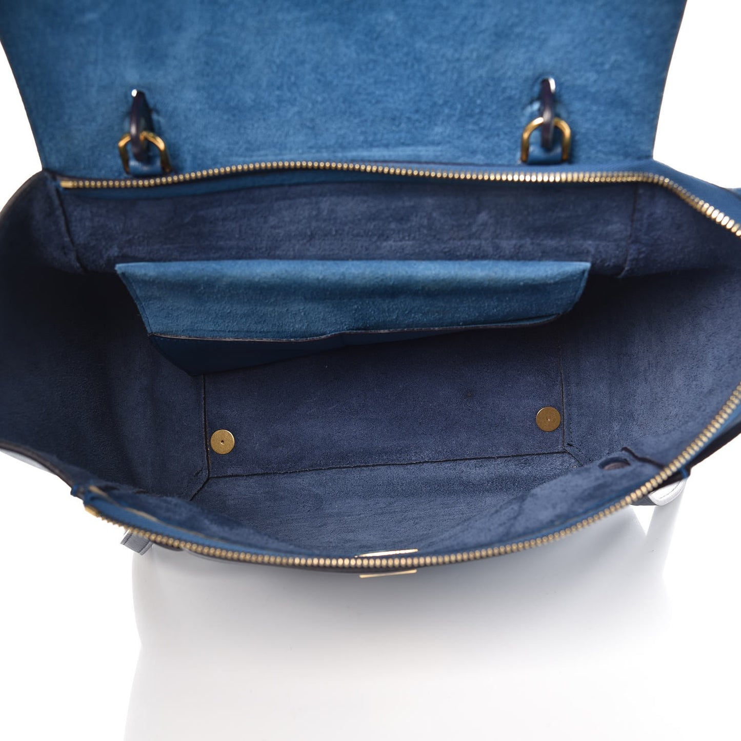 Goatskin Smooth Calfskin Mini Belt Bag Sea Blue