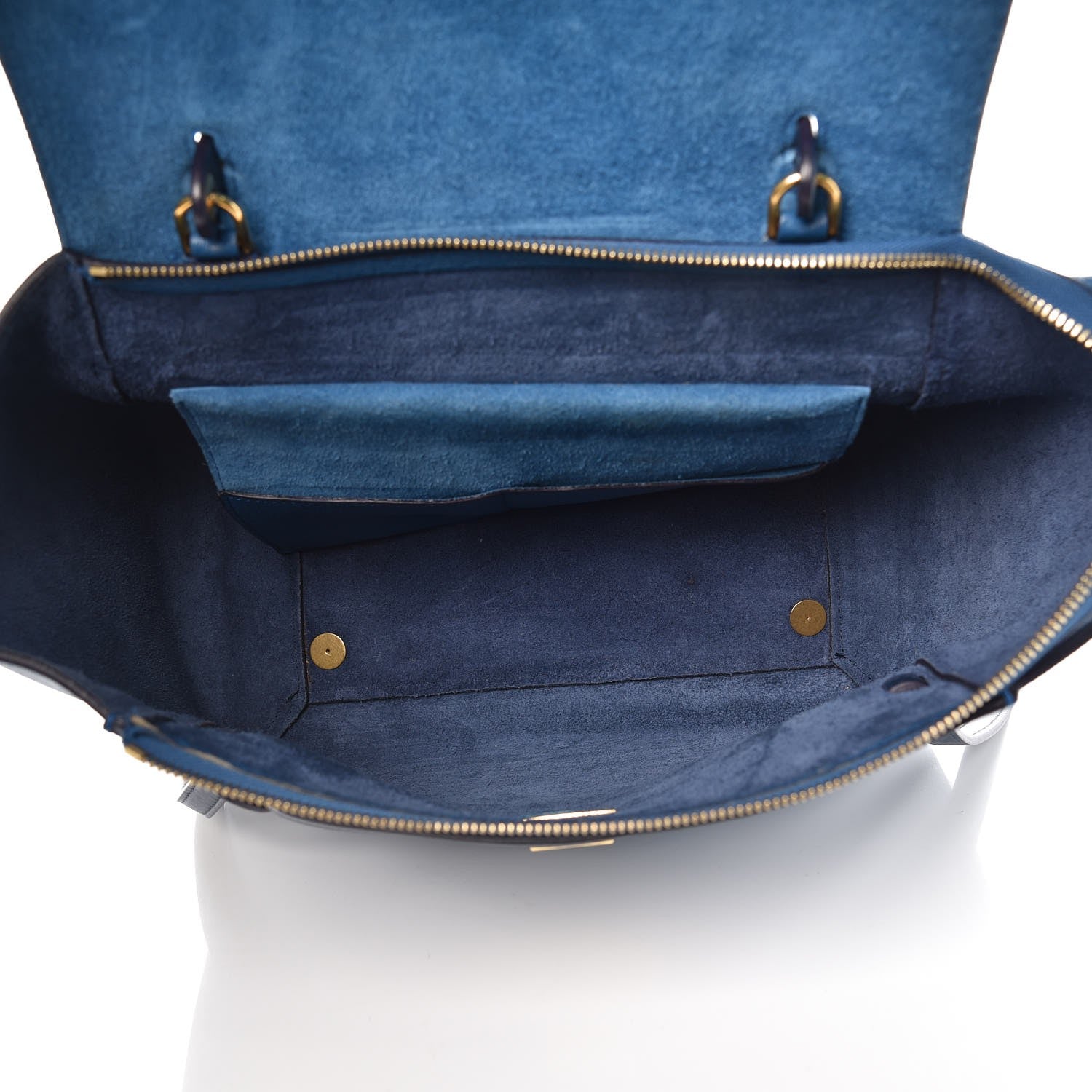 Celine Goatskin Smooth Calfskin Mini Belt Bag Sea Blue 5 of 11