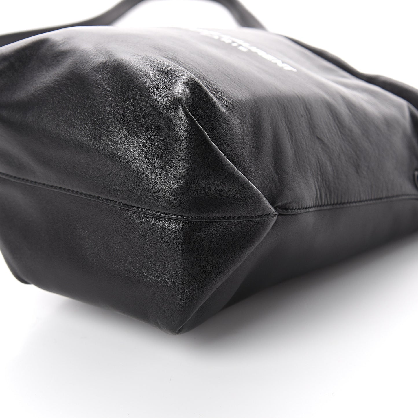 Lambskin Small Teddy Bucket Bag Black