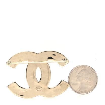 Chanel Crystal CC Brooch Gold Pink 2 of 4