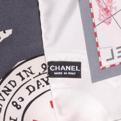 Chanel Silk Map Square Scarf CC 4 of 5
