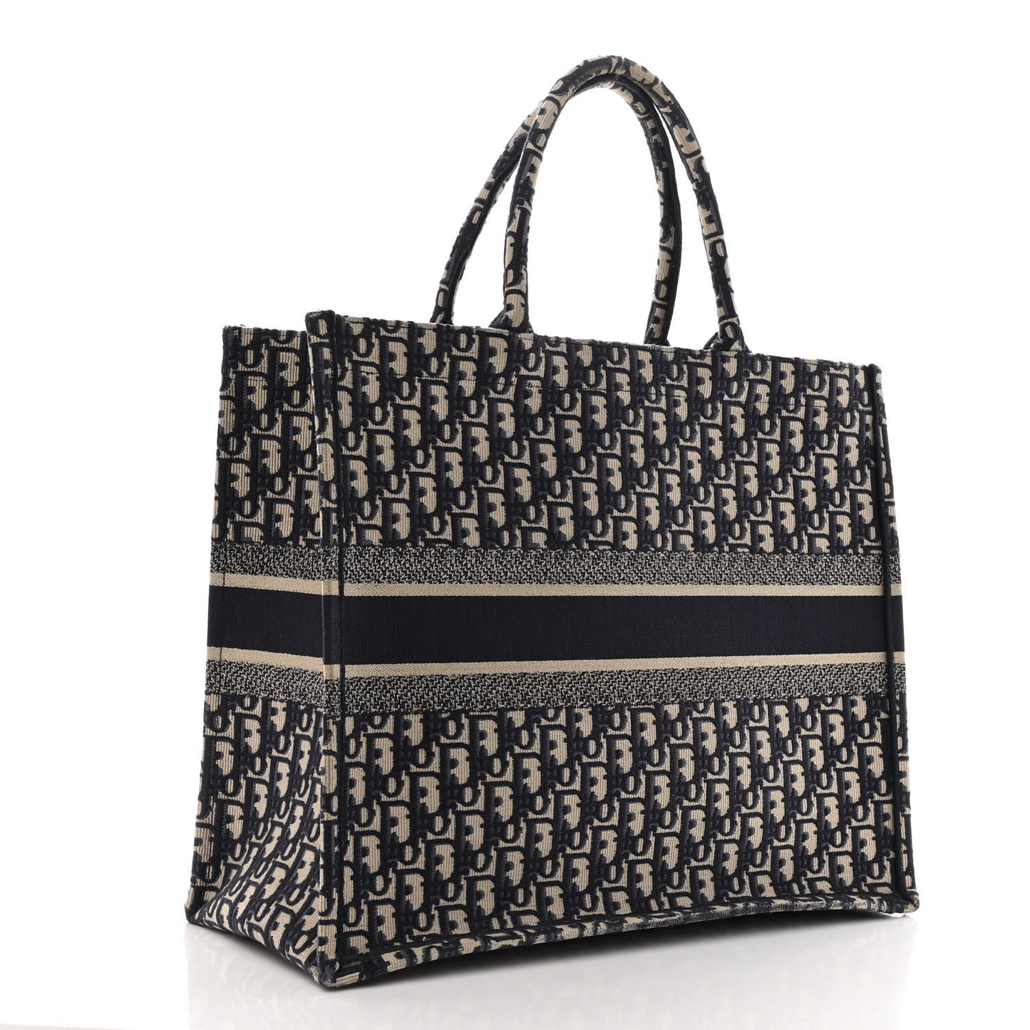 Oblique Book Tote Blue Multicolor