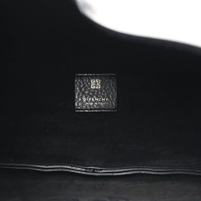 Givenchy Calfskin Crocodile Embossed Medium G-Lock Hobo Black 5 of 9