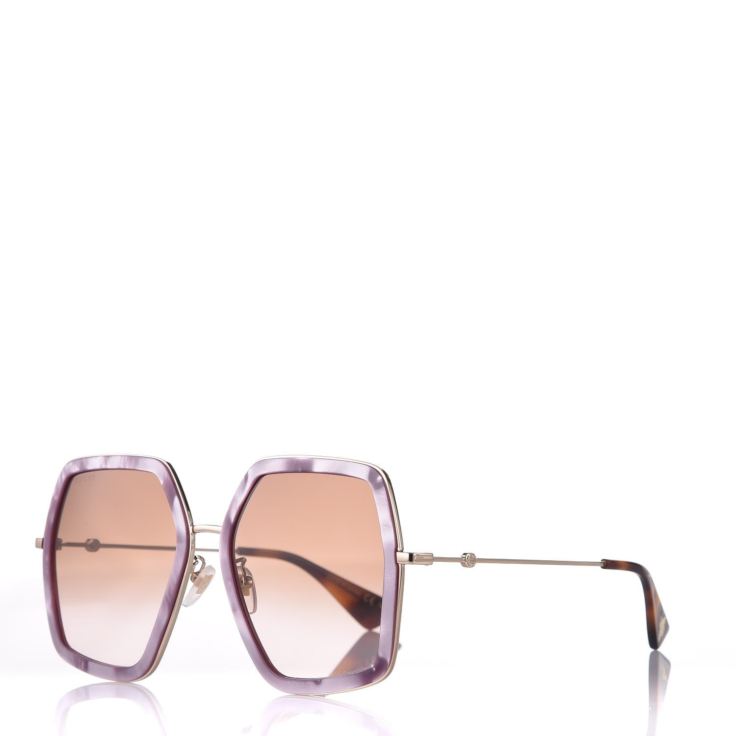 Gucci Acetate Oversize Square Frame GG0106S Sunglasses Purple 1 of 7