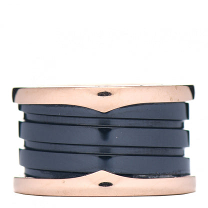 Bulgari 18K Rose Gold Black Ceramic B.Zero1 Four-Band Ring 50 5.5 3 of 5