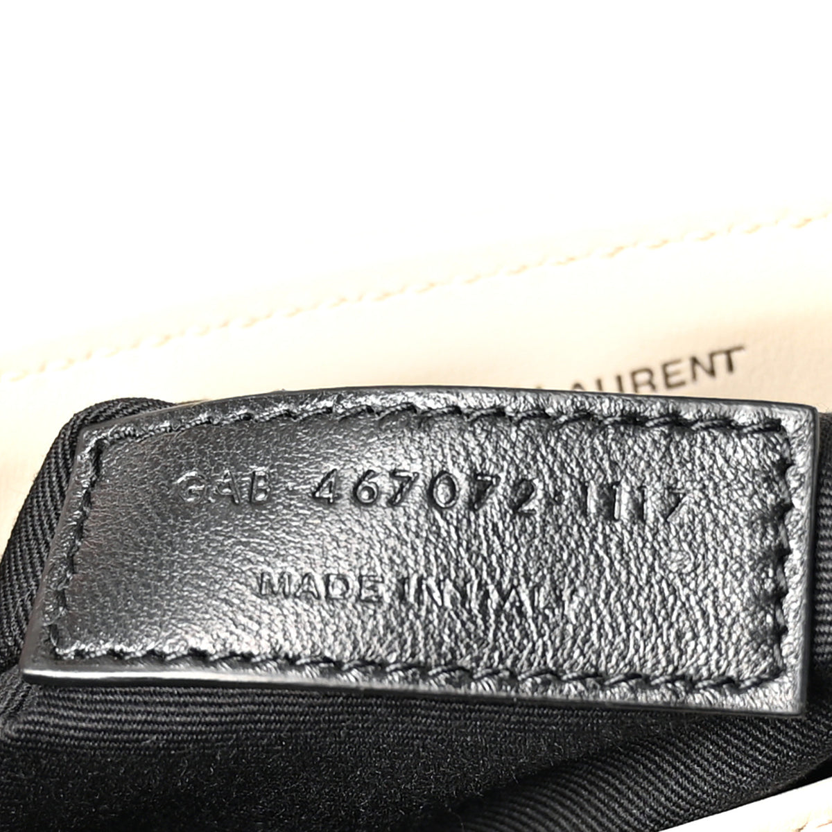 Saint Laurent Calfskin Y Quilted Monogram Toy Loulou Crossbody Bag Blanc Vintage 6 of 10