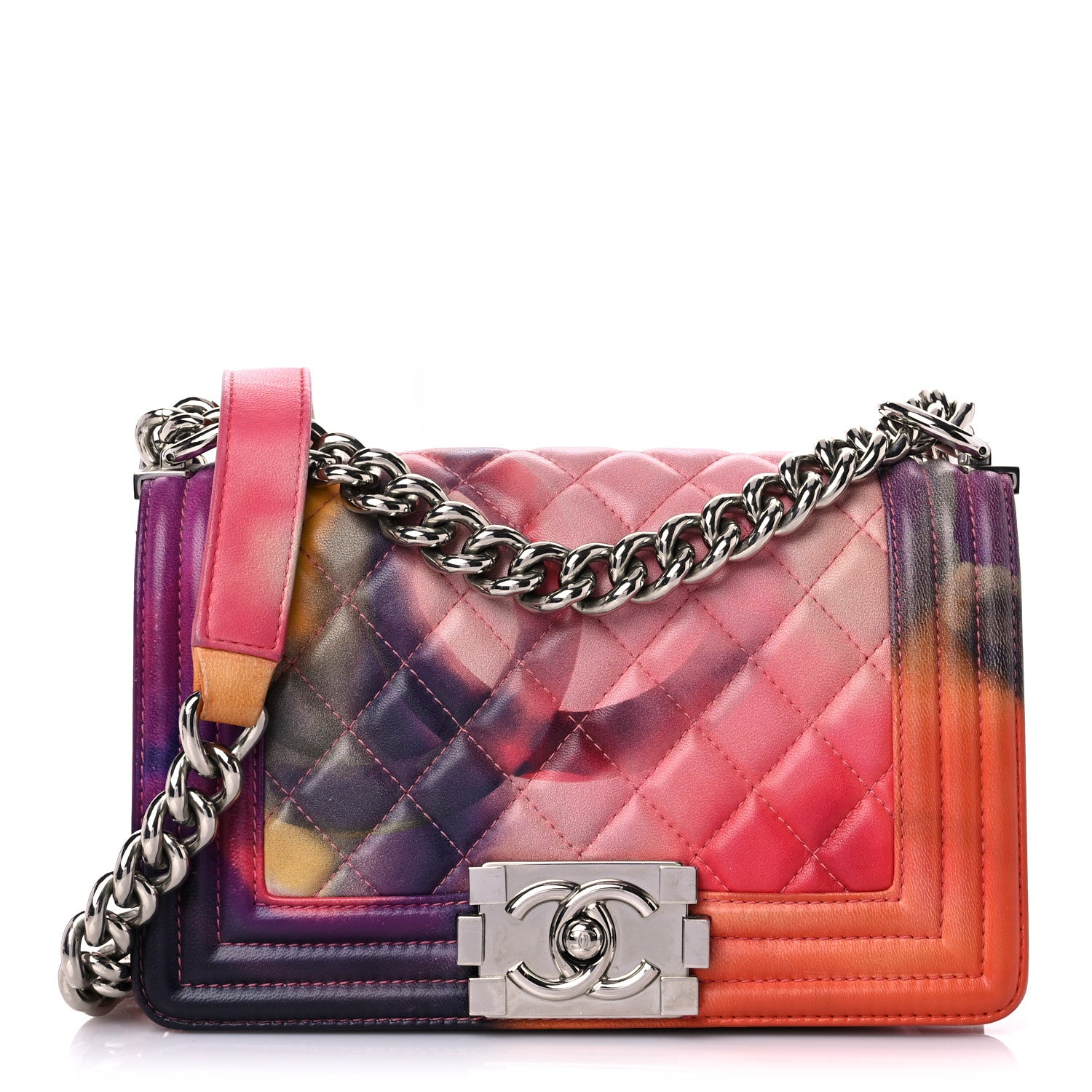 Chanel Lambskin Quilted Small Flower Power Boy Flap Multicolor 1 of 12