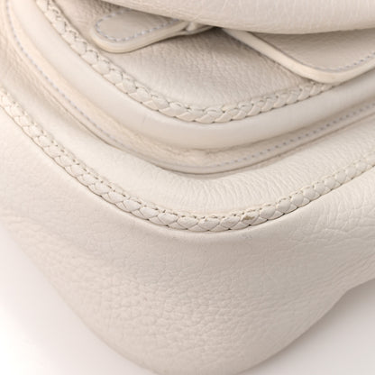 Christian Dior Pebbled Calfskin Braided Gaucho Double Saddle Flap Bag White 14 of 14
