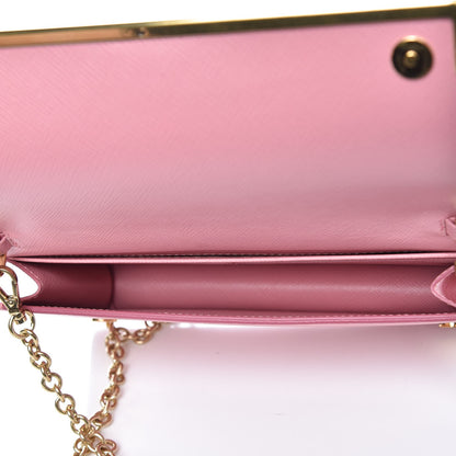 Prada Saffiano Cahier Chain Wallet Petalo 6 of 13