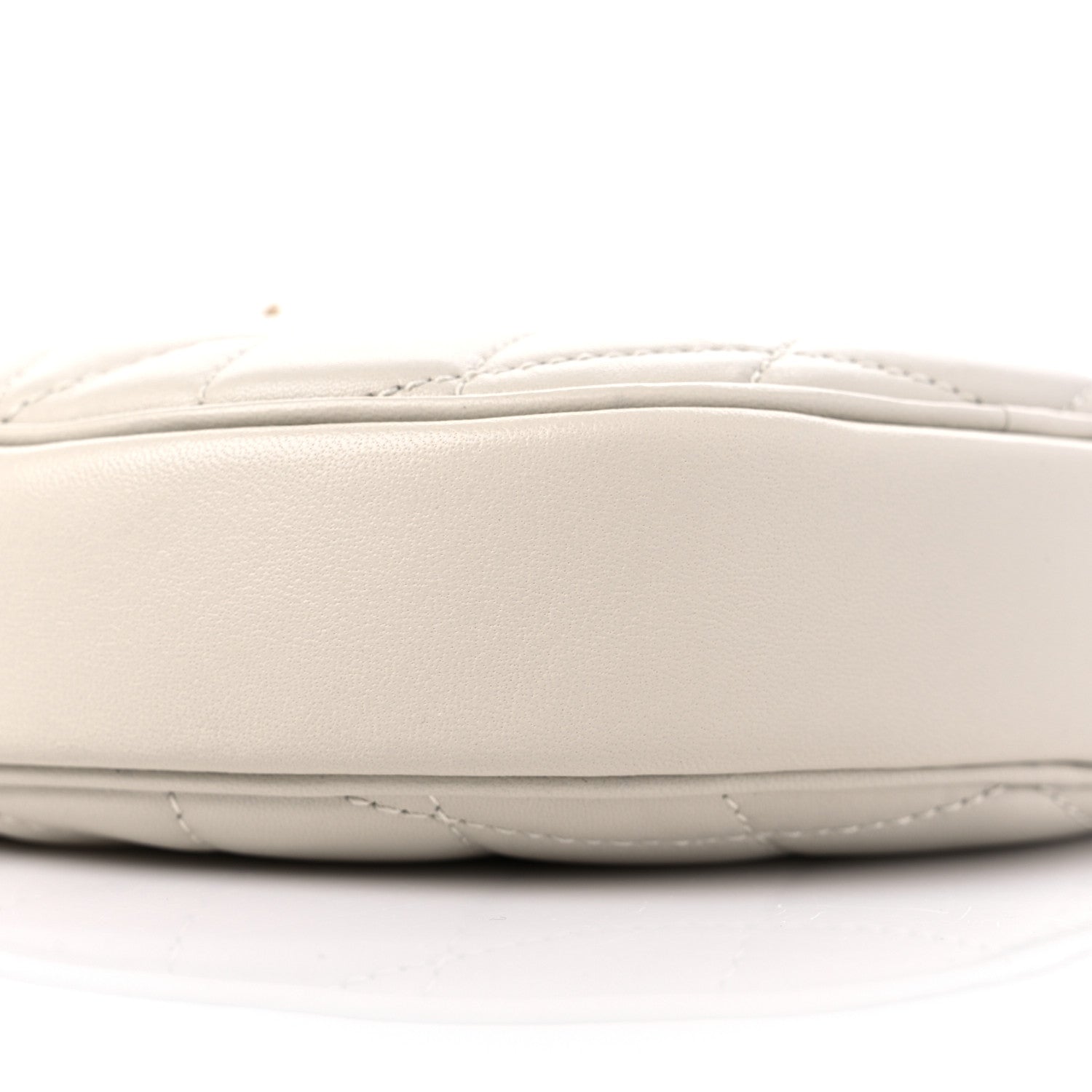 Saint Laurent Lambskin Quilted Round Le Maillon Round Tassel Chain Crossbody Bag Crema Soft 8 of 11