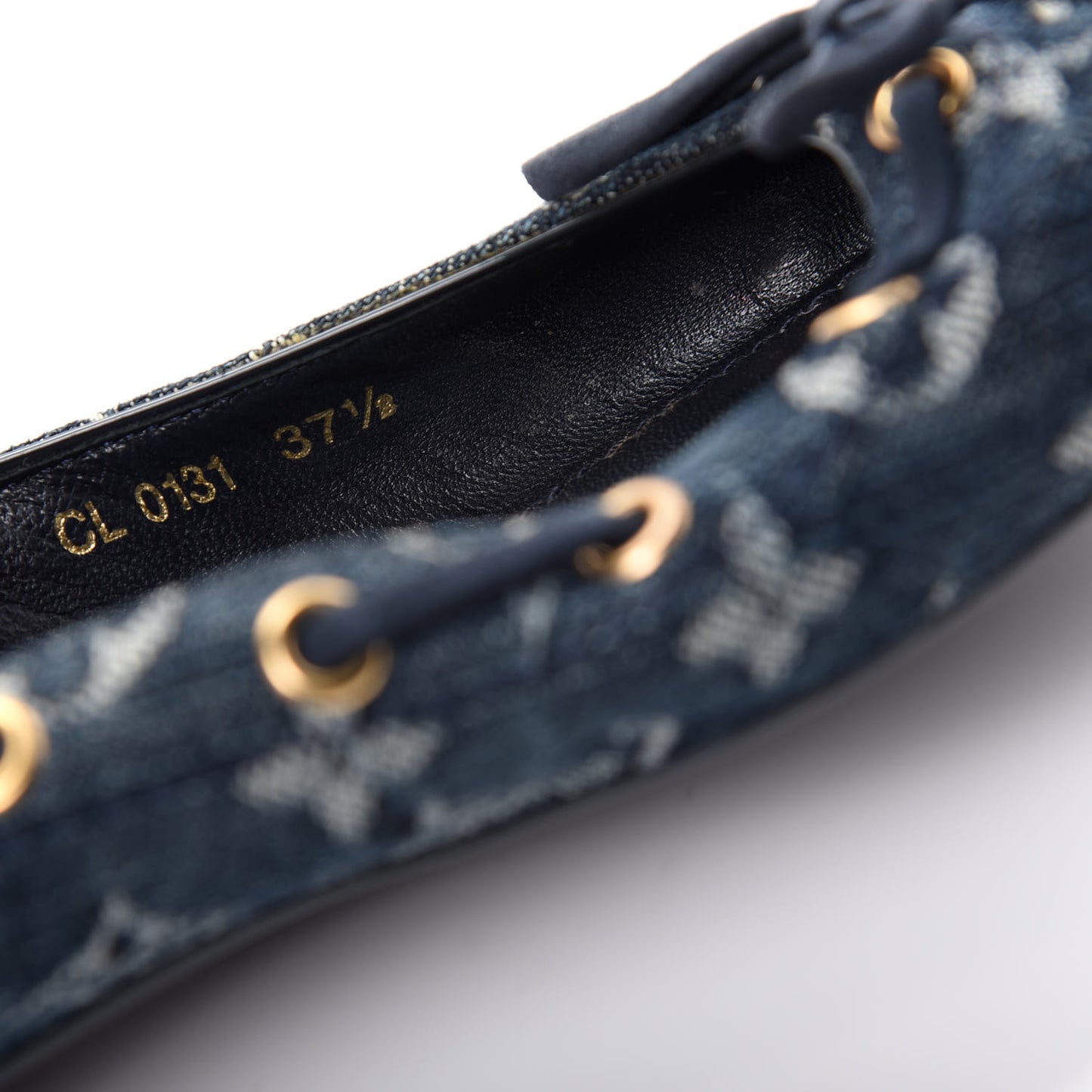 Monogram Denim Oasis Ballerina Flats 37.5 Blue