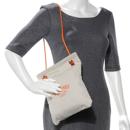 Hermes Cotton Aline Small Shoulder Bag Orange 2 of 7