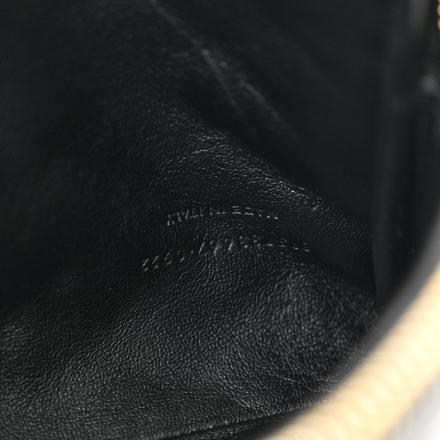 SAINT LAURENT Lambskin Quilted Gaby Zipped Pouch Black