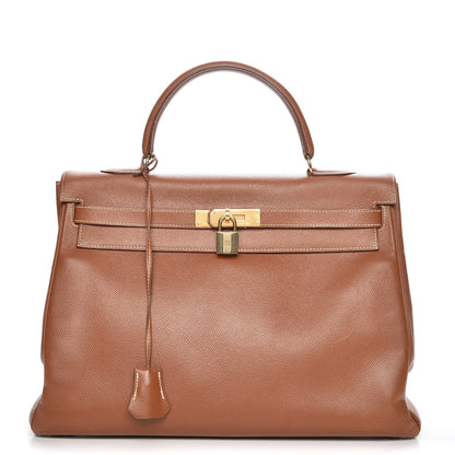 Hermes Courchevel Kelly Retourne 35 Gold 1 of 34