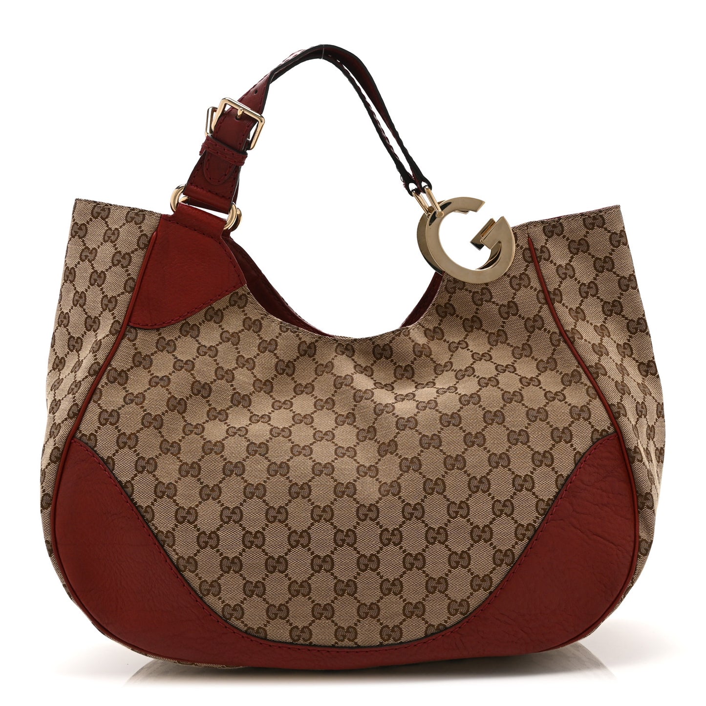 Monogram Medium Charlotte Hobo Red