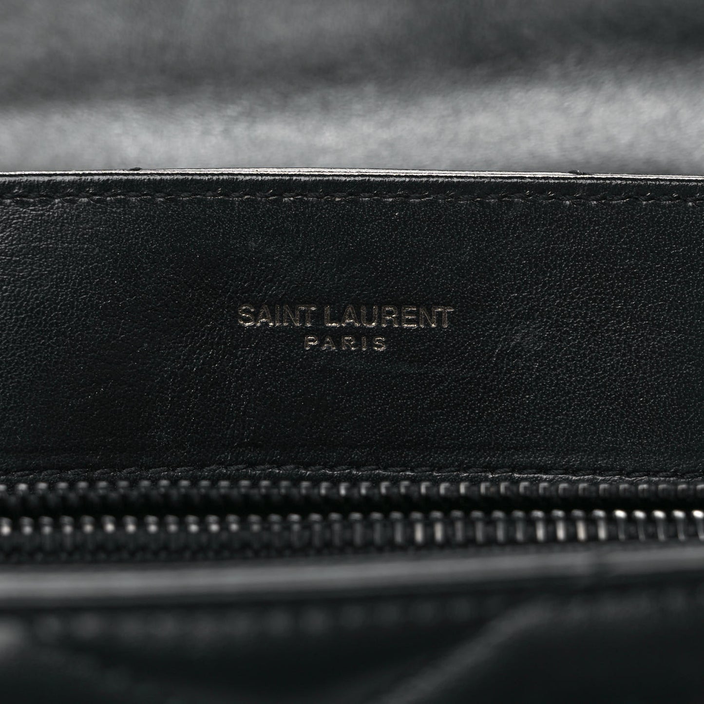 Calfskin Y Quilted Monogram Monochrome Small Loulou Chain Satchel Black