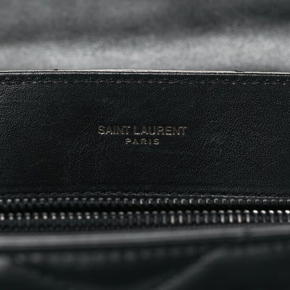 Saint Laurent Calfskin Y Quilted Monogram Monochrome Small Loulou Chain Satchel Black 7 of 9