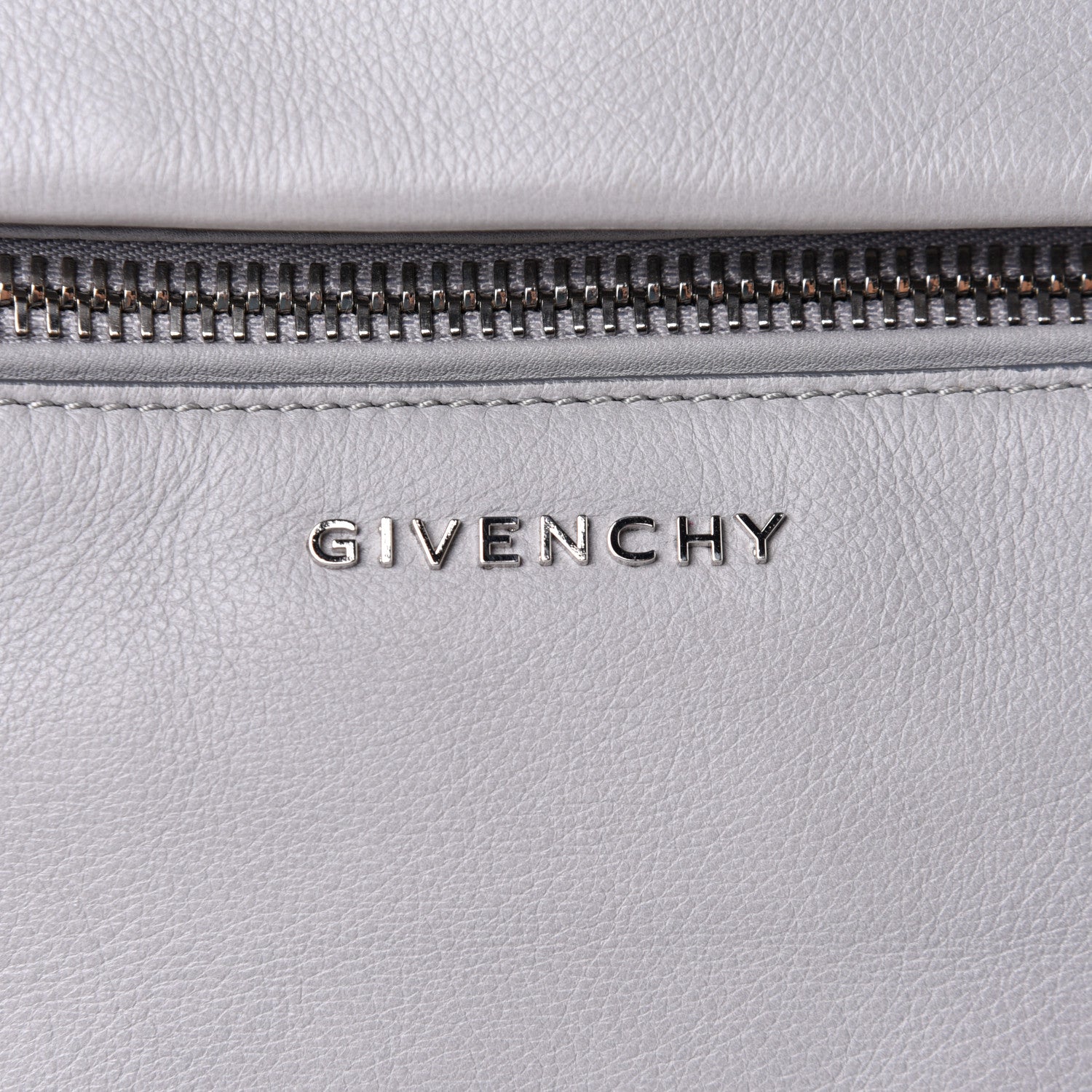 Givenchy Grained Calfskin Medium Pandora Pure Flap Bag Pearl Grey 13 of 19