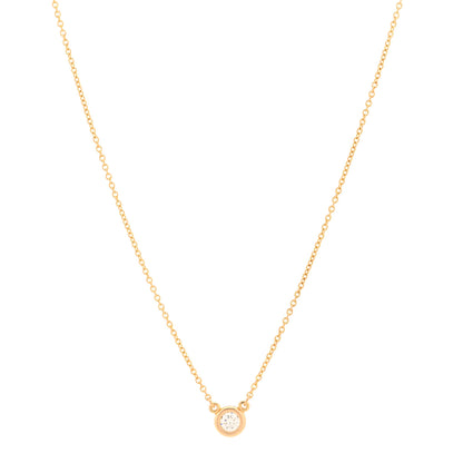 Tiffany 18K Rose Gold Diamond .17ct Elsa Peretti Diamonds by the Yard Pendant Necklace 1 of 6