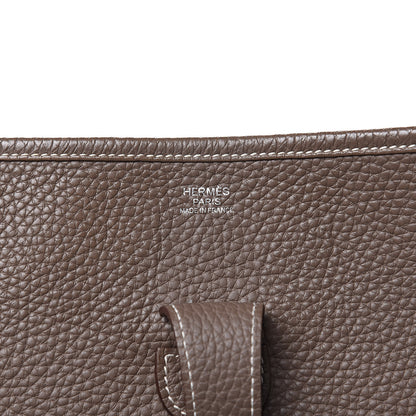 Hermes Taurillon Clemence Evelyne III PM Etoupe 6 of 14