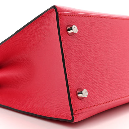 Hermes Epsom Casaque Kelly Sellier 28 Rouge Coeur Rose Extreme Bleu Zanzibar 8 of 10