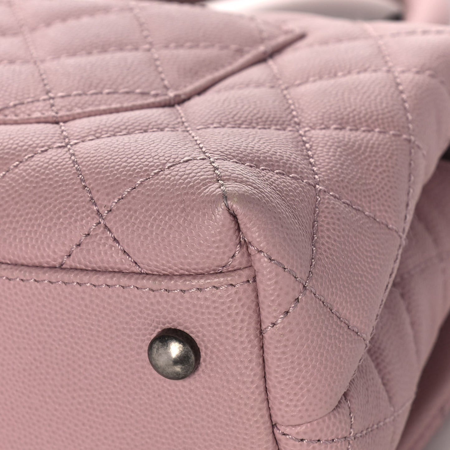 Caviar Quilted Mini Coco Handle Flap Pink