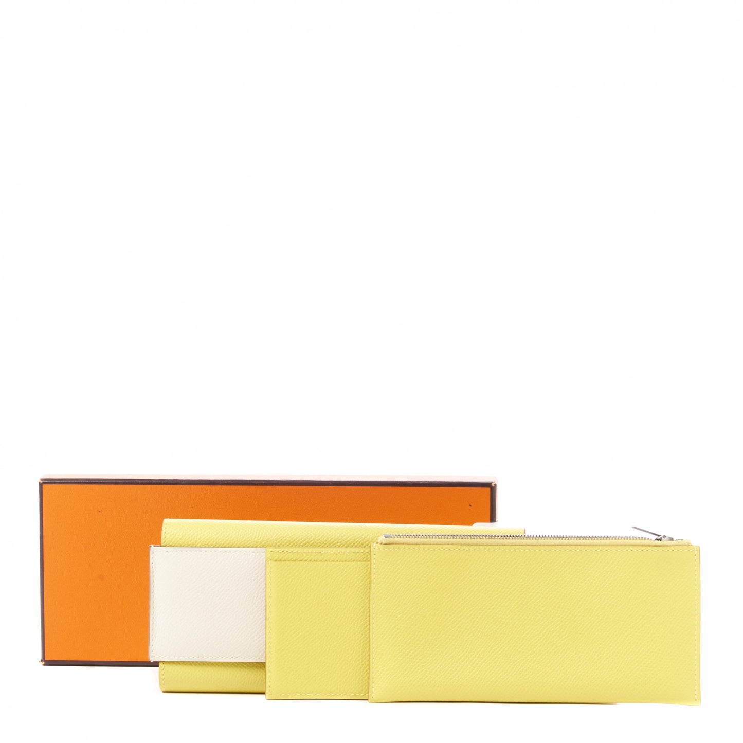 Epsom Passant Long Wallet Craie Lime