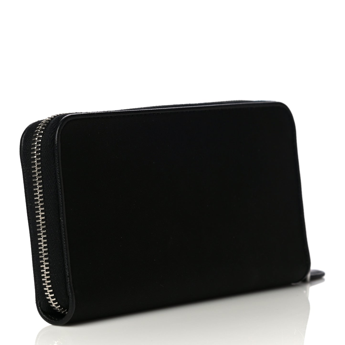 Tessuto Nylon Zip Around Wallet Black