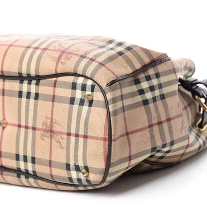 Burberry Haymarket Check Medium Walden Belted Hobo Chocolate 7 of 13