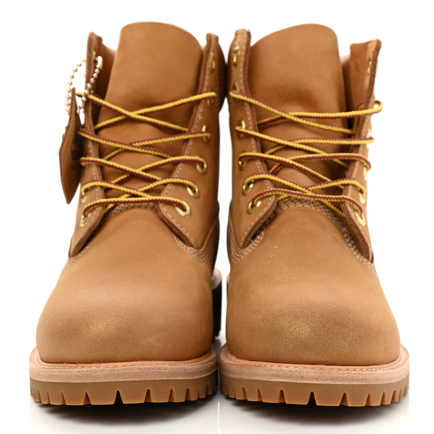 X TIMBERLAND Nubuck Glitter Ankle Boots 7.5 Wheat