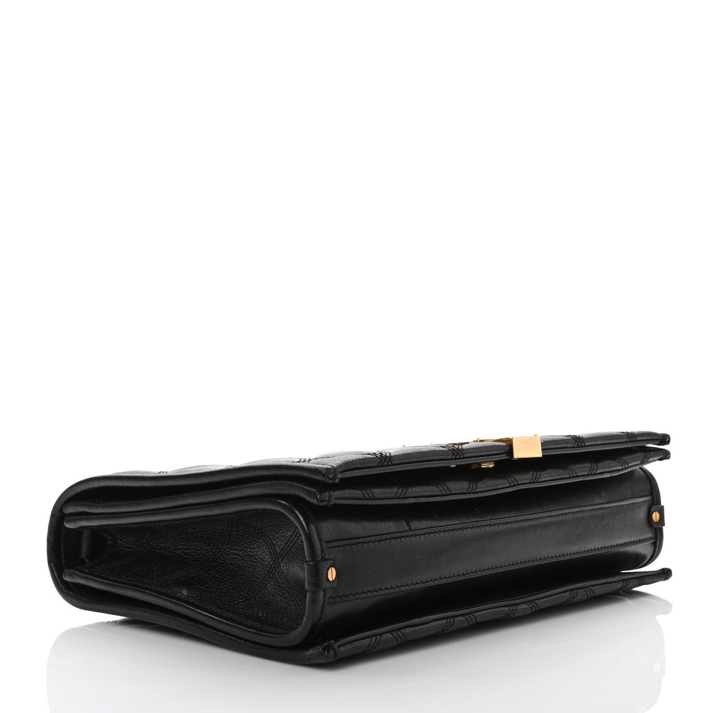Lambskin Quilted Small Becky Chain Bag Black