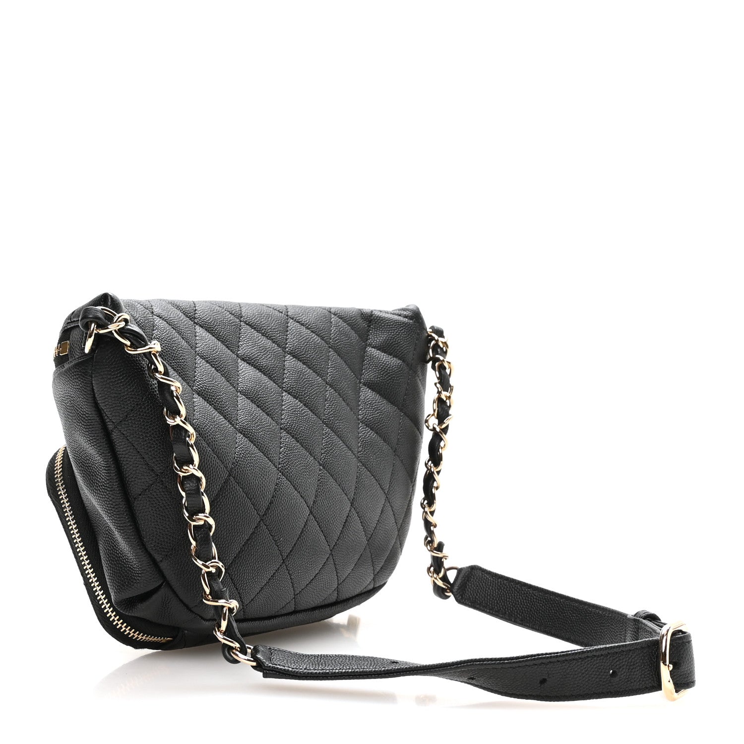 Chanel Caviar Quilted Business Affinity Waist Belt Bag Black 3 of 10